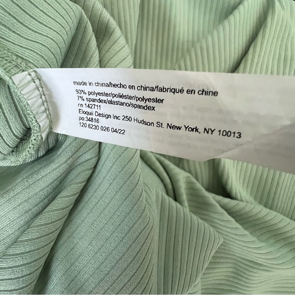 NWT Eloquii Women's Green Ribbed Slit Leg Pull On-Long Stretch Maxi Skirt 22-24 - Picture 13 of 13